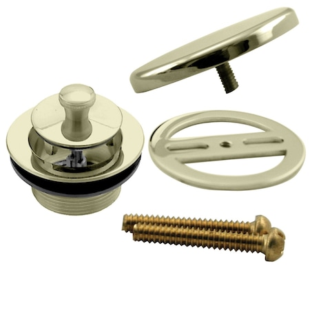 Westbrass Twist & Close Tub Trim Set W/ Floating Overflow Faceplate in Polished Brass D94H-01